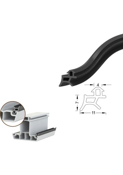Tamirat Contası Pimapen Kapı Pencere Contası Pvc Doğrama Fitili 10 Metre Siyah fiyatları