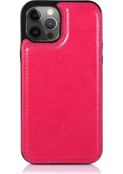 IPhone 12 Için Cüzdan Durumda Pro Max Çift Manyetik Toka Kart Yuvaları Pu (Yurt Dışından) fırsatları