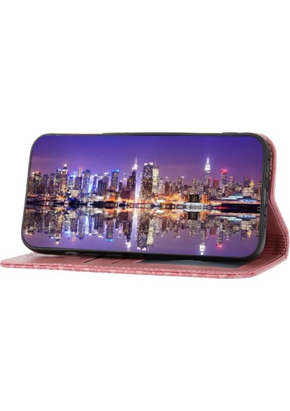 IPhone 12 Cüzdan Günlük Kullanım Için Flip Case El Kayışı Standı Eşkenar Dörtgen Şekli (Yurt Dışından)