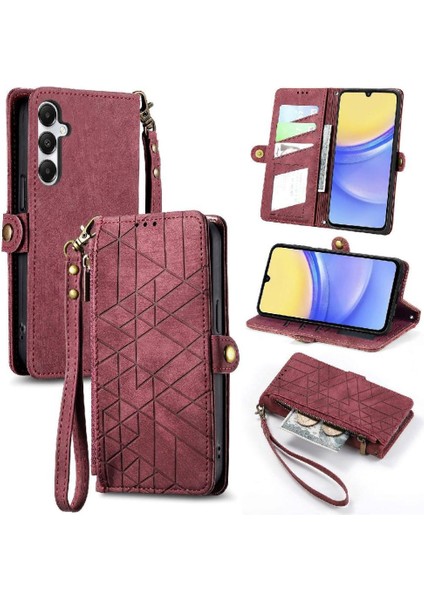 Samsung Galaxy A15 Için Flip Case 4g/5g Flip Kapak Basit Iş Cüzdan (Yurt Dışından)