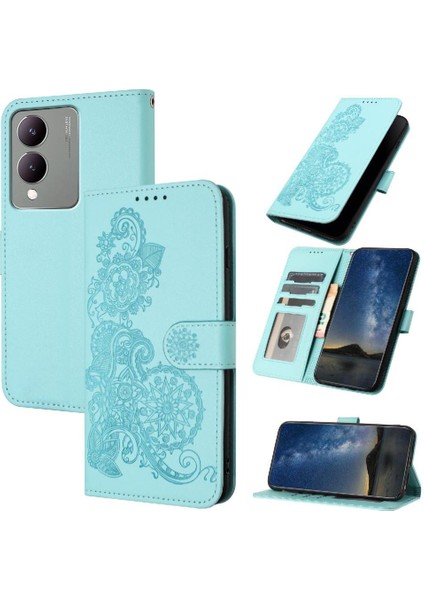 Vıvo Y17S Pu Deri Manyetik Kapatma Kickstand Koruyucu Için Flip Case (Yurt Dışından)