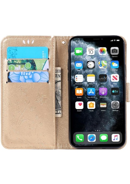 IPhone 12 Için Filp Durumda Pro Max Kart Tutucu Bilek Kayışı Pu Deri Kapatma (Yurt Dışından) modelleri