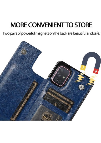 Samsung Galaxy A71 5g Pu Deri Kickstand Kart Yuvaları ile Cüzdan Kılıf (Yurt Dışından) fiyatları