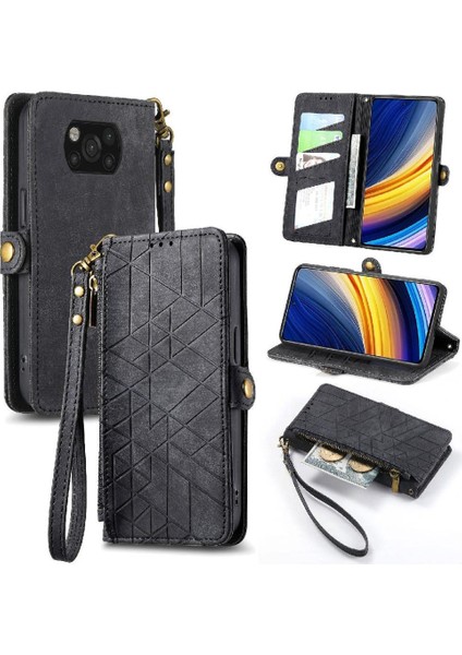 Xiaomi Poco X3 Pro Için Flip Case Basit Iş Kapak Çevirin Cüzdan Deri (Yurt Dışından)
