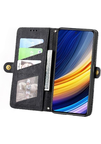 Xiaomi Poco X3 Pro Için Flip Case Basit Iş Kapak Çevirin Cüzdan Deri (Yurt Dışından) modelleri
