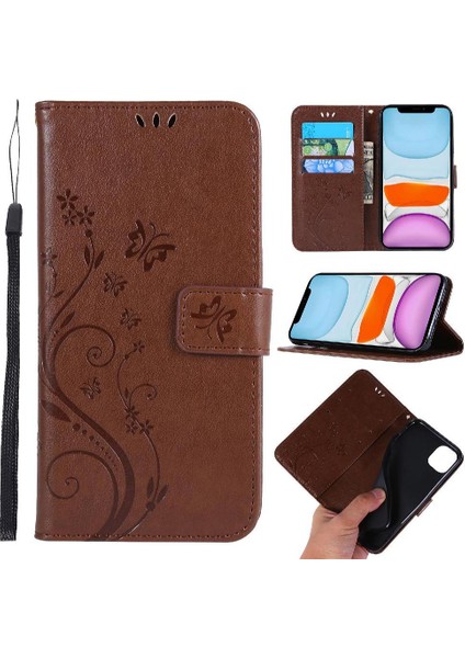 IPhone 12 Mini Pu Deri Kart Tutucu Kickstand Manyetik Için Filp Durumda (Yurt Dışından)