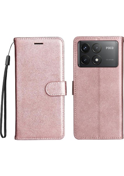Xiaomi Poco F6 Pro Için Flip Case Kart Yuvası ile Deri Katı (Yurt Dışından)