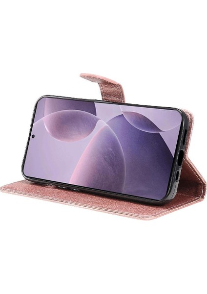 Xiaomi Poco F6 Pro Için Flip Case Kart Yuvası ile Deri Katı (Yurt Dışından)