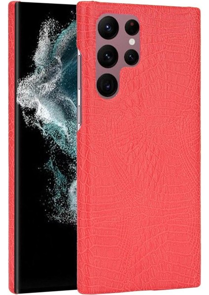 Samsung Galaxy S22 Ultra Klasik Timsah Anti Için Şık Klasik Kılıf (Yurt Dışından)