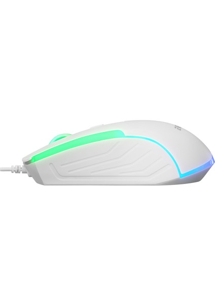 KM-198 Luminax Beyaz Gökkuşağı Aydınlatmalı Q Gaming Oyuncu Klavye + Mouse Set