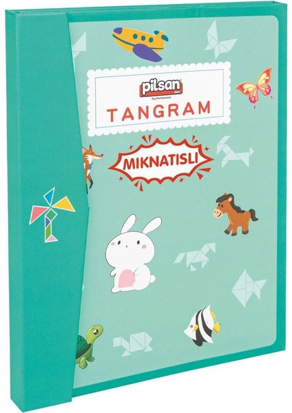 03 569 Ahşap Manyetik Tangram -Pilsan Oyuncak