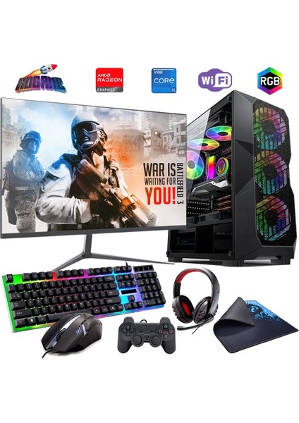 I5 12400F 32GB Ddr4 1tb M2 8gb RX580 27" 165Hz Mon. Oyun Bilgisayarı (Gaming Set)