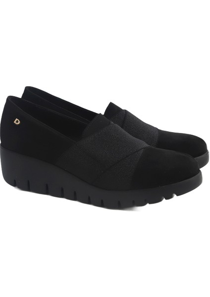 Kadın Sneaker ( Günlük) 952565DS Donna Serena 2565 Ds Camoscio Nero