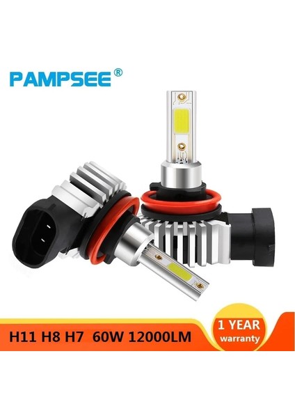 H3 Stili 12000K W Lm Araba Led Far Ampülleri H Hb Hb3 H4 H7 H8 H9 H1 Uzun Far Ampul Sis Lambası Için Mini Far Kiti (Yurt Dışından)