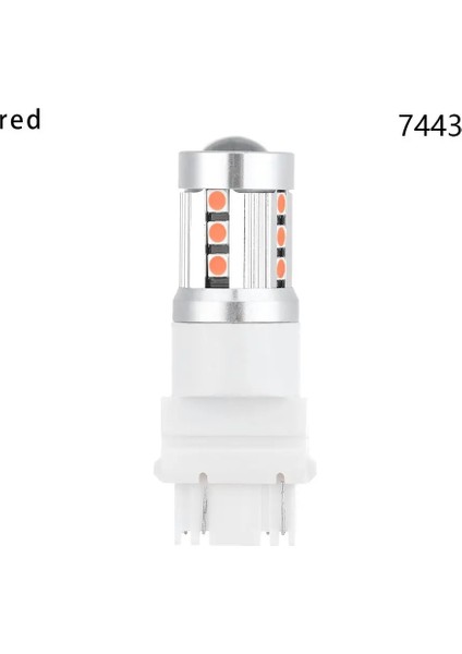 Kırmızı-7443 Dayanıklı T20 Led W21W Wy21W Led Ampul T P27W P Araba Dönüş Sinyali Işığı Ters Lamp12V Oto Beyaz (Yurt Dışından)