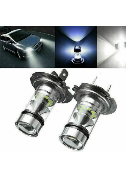 2 Adet H7 Araba Lambası Fren Led Dönüş Sinyali Ters Işık Sis Işık Günışığı Meclisi 100W 12V Araba Sürüş Ampul Beyaz (Yurt Dışından) fırsatları