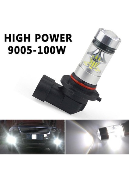 6000 K Stili 6000K Soğuk Beyaz 2323 Led Sürüş Ampul Drl Gündüz Çalışan Işık Araba Sis Lambası Hb3 100W 6000K Süper Beyaz Sis Lambası (Yurt Dışından)