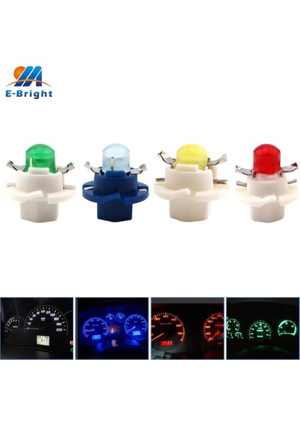 Yeşil T5 B8.4D Led Ampuller Cob 1Smd Gösterge Panosu Yan Gösterge Işıkları Led Küme Gösterge Işığı 12V Iç Işık (Yurt Dışından) fiyatları