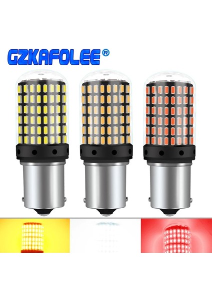 Sarı Stil 1156 Bau15S Py21W 1Xsuper Parlak P21Wpy21W Canbus Araba Led 12V Geri Işık Durdurma Fren Lambası Otomatik Dönüş Sinyali Ampul Beyaz Kırmızı (Yurt Dışından) fırsatları