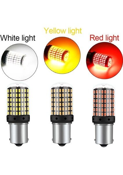Sarı Stil 1156 Bau15S Py21W 1Xsuper Parlak P21Wpy21W Canbus Araba Led 12V Geri Işık Durdurma Fren Lambası Otomatik Dönüş Sinyali Ampul Beyaz Kırmızı (Yurt Dışından) indirimleri