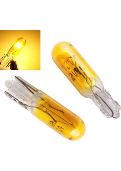 20 Adet Tarzı Sarı Blueredamberyellow Adet W2W T5 12V 1.2W Araba Halojen Lamba Gösterge Işıkları Pano Ampulü Oto Iç Işık Araba Styling (Yurt Dışından)