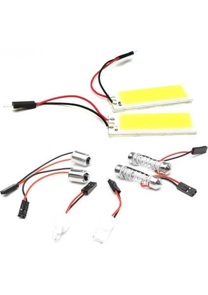 2 Adet 36 Cob Led 2 Adet T10 Cob Led Panel 36 Smd Araba Led Beyaz Işık Ba9S Dome Ampul Adaptörü İle Okuma Lambası Oto Iç Işıklar (Yurt Dışından)