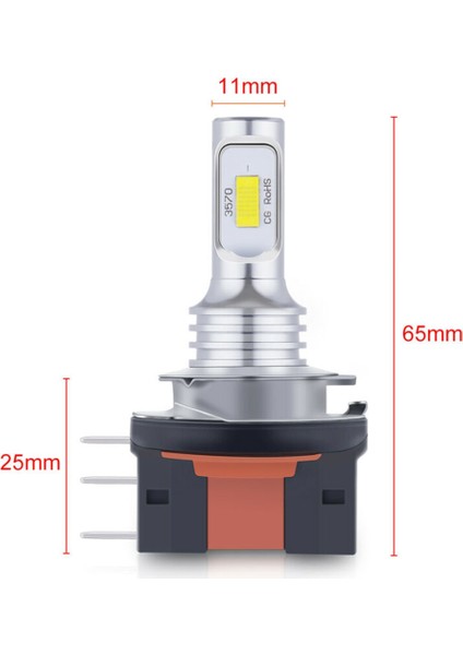 H7 Stili 6500K 2 Adet H15 H7 H4 Araba Far Ampul Led 6000 K Beyaz Koşu Işıkları 12 V Diyot Lambası Lm 55Wbulb Vw Audi Bmw Mercedes Benz Için (Yurt Dışından) fiyatları