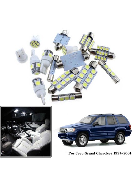 Et Araba Işıkları Beyaz Iç Ultra Parlak Led Işıklar Paket Kiti Jeep Grand Cherokee Wj Için (Yurt Dışından)