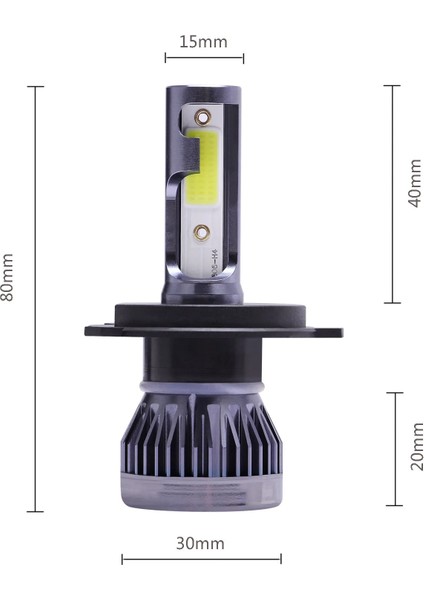 H11 Stili 6500K Yeni Mini H7 H4 Led Ampul Araba Farı H11 H1 H8 H3 H9 Hb3 Hb4 Hi-Lo Işın 80W Lm Otomatik Far Led'Leri Sis Farı (Yurt Dışından)