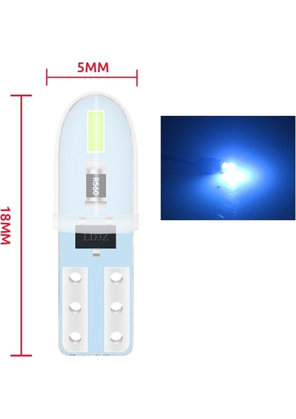 Mavi T5 Led Oto Araba Led Ampuller Polarite Yok Pano Lambası Smd Kapı Plaka Işık Beyaz Kırmızı Yeşil 12V Dc (Yurt Dışından)