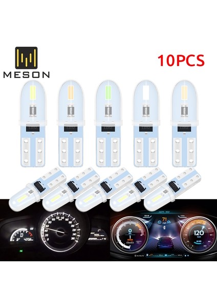 Mavi T5 Led Oto Araba Led Ampuller Polarite Yok Pano Lambası Smd Kapı Plaka Işık Beyaz Kırmızı Yeşil 12V Dc (Yurt Dışından)