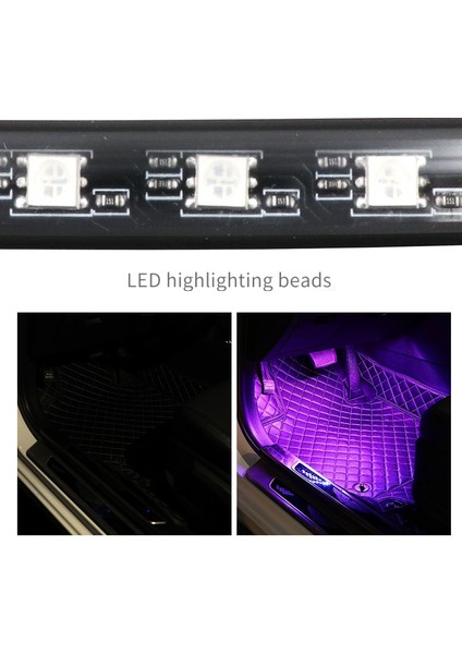 72 Usb Uzaktan Kumanda Led Araba Ayak Işığı Usb Kablosuz Uzaktan Müzik Kontrollü Ortam Lambası Çoklu Modlar Otomotiv Iç Dekoratif Işıklar (Yurt Dışından) fiyatları
