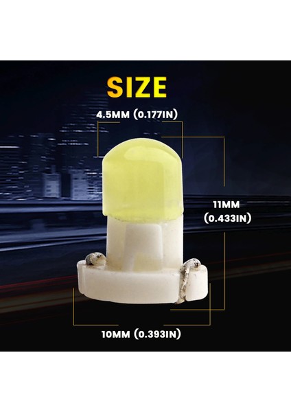 Yeşil T4.2 Cob 1 Smd Led Pano Gösterge Paneli Işık Araba Ampul Yan Gösterge Iç Beyaz Kırmızı Amber Yeşil (Yurt Dışından) indirimleri