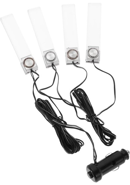 12V 4Led Araba Oto Iç Atmosfer Işıkları Zemin Dekorasyon Lambası Açık Mavi Araba Led Işıkları (Yurt Dışından) fırsatları