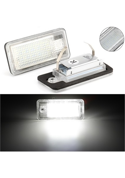 2 Adet Audi 18 Led Lisans Numarası Plaka Işık Lambası Audi A3 S3 A4 S4 B6 A6 S6 A8 S8 Q7 Araba Lambası (Yurt Dışından)