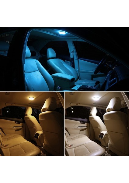 Üç Renk 3 Renkli Led Dokunmatik Işık Araba Kablosuz Çatı Okuma Usb Şarj Oto Ev Yatak Odası Dolapları Ortam Lambası Manyetik Montaj Ampul (Yurt Dışından) fırsatları