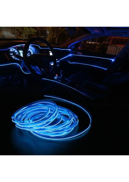2M Sigara Sürücüsü Stili Sarı Okeen Neon Led Araba Iç Aydınlatma Şeritleri Oto Led Şerit Garland El Tel Halat Araba Dekorasyon Lambası Esnek Tüp (Yurt Dışından) fırsatları