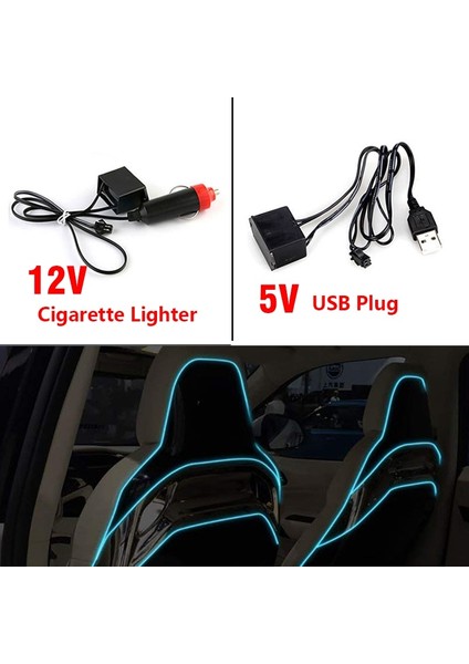 2M Sigara Sürücüsü Stili Sarı Okeen Neon Led Araba Iç Aydınlatma Şeritleri Oto Led Şerit Garland El Tel Halat Araba Dekorasyon Lambası Esnek Tüp (Yurt Dışından) indirimleri