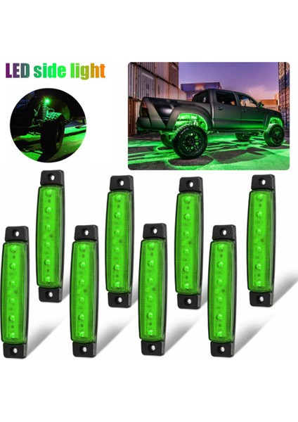 8 Adet Pc Araba Led Kaya Işık Şeridi Yan Göstergeler Lambası Jeep Rzr Offroad Fkup Kamyon Motosiklet Için Su Geçirmez Dekor Lambaları (Yurt Dışından) fiyatları