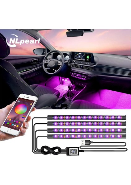 36Led Usb Arayüzü Nlpearl Rgb Led Araç Iç Ortam Işığı, Usb Kablosuz Uzaktan Kumanda App Müzik Kontrolü İle Çoklu Mod Işık Neon Dekoratif Lamba (Yurt Dışından) fiyatları