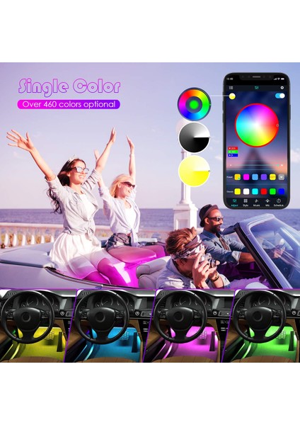 36Led Usb Arayüzü Nlpearl Rgb Led Araç Iç Ortam Işığı, Usb Kablosuz Uzaktan Kumanda App Müzik Kontrolü İle Çoklu Mod Işık Neon Dekoratif Lamba (Yurt Dışından) modelleri