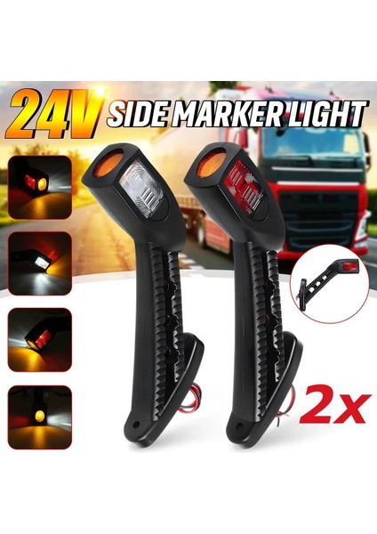 Tip A Sadece 24V'Ye Uygundur V 24V Led Yan Işaretleyici Hafif Kamyon Işık Göstergesi Sinyal Lambası Arka Işık Oto Römork Kamyon Lambaları Otobüs Karavanları (Yurt Dışından)