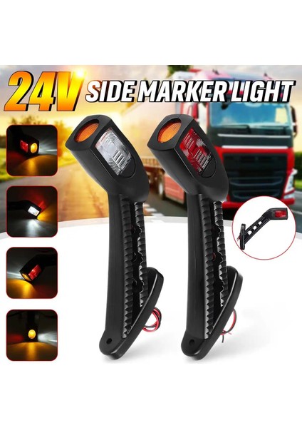 Tip A Sadece 24V'Ye Uygundur V 24V Led Yan Işaretleyici Hafif Kamyon Işık Göstergesi Sinyal Lambası Arka Işık Oto Römork Kamyon Lambaları Otobüs Karavanları (Yurt Dışından) fırsatları