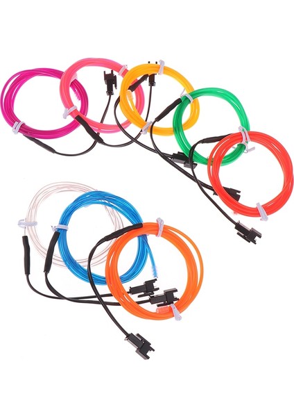 Bl Renkli 1 M Neon Işık Dans Parti Dekor Işık Neon Led Lamba Esnek El Tel Halat Tüp Su Geçirmez Led Şerit Araba Aksesuarları (Yurt Dışından)