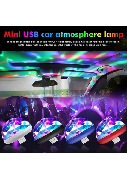 Diğer Stil 1 Adet Tip-C Usb Mini Led Rgb Işık Telefon Topu Parti Kulübü Ktv Noel Ev Dekorasyonu Araba Müzik Ses Disko Iç Dekorasyon Oyuncak (Yurt Dışından)