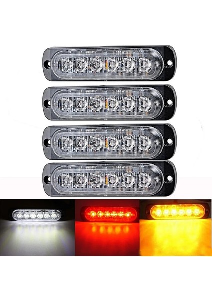 4 Adet Amber Tarzı V 6 Led Işıkları Amberredwhiteblue Araba Römork Kamyon Motosiklet Yan Işaret Lambası Dönüş Işık Çubuğu Göstergeleri Lambası (Yurt Dışından) modelleri