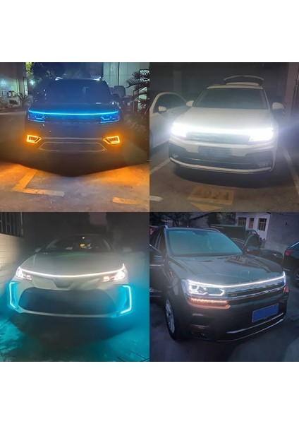 Kırmızı 180Cm Araba Led Kaput Işık Şeridi Araba Gündüz Farları Araba Dış Dekorasyon Işıkları Esnek Oto Atmosfer Lambası Dekor Lambası (Yurt Dışından) indirimleri