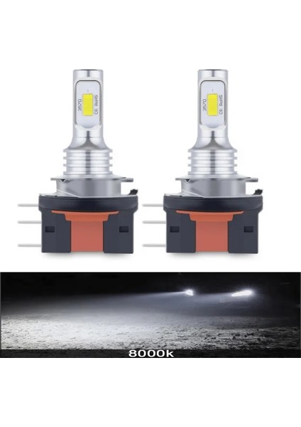 H15 Stili 8000K Beyaz Mavi 2 Adet H15 H7 H4 Araba Far Ampul Led 6000 K Beyaz Koşu Işıkları 12 V Diyot Lambası Lm 55Wbulb Vw Audi Bmw Mercedes Benz Için (Yurt Dışından)