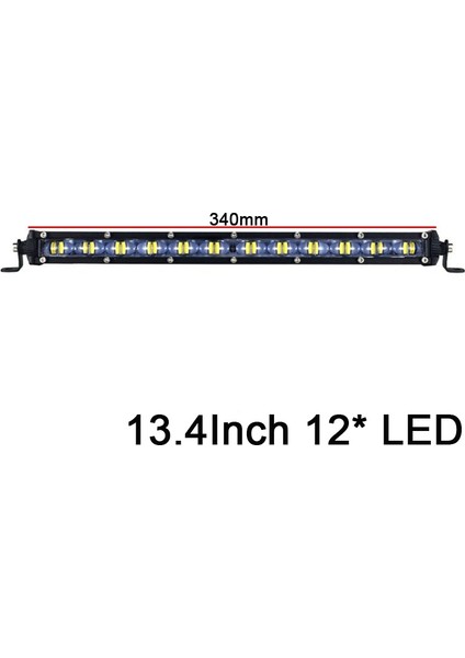 12Led Lamba Boncuk Stili Alüminyum 6D Spot Işın Ince Led Çalışma Işık Çubuğu Tek Sıralı Araba Suv Off Road Lambaları (Yurt Dışından)