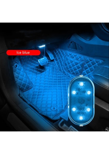 1 Adet Buz Mavisi Led Lamba Araba Tavan Okuma Lambası Dokunmatik Gece Lambası Mini Usb Şarj Işığı Araba Aydınlatma Atmosfer Işığı Araba Iç Işıkları (Yurt Dışından)